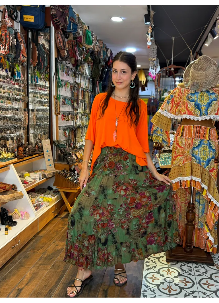 Patchwork Beli Lastikli Etek