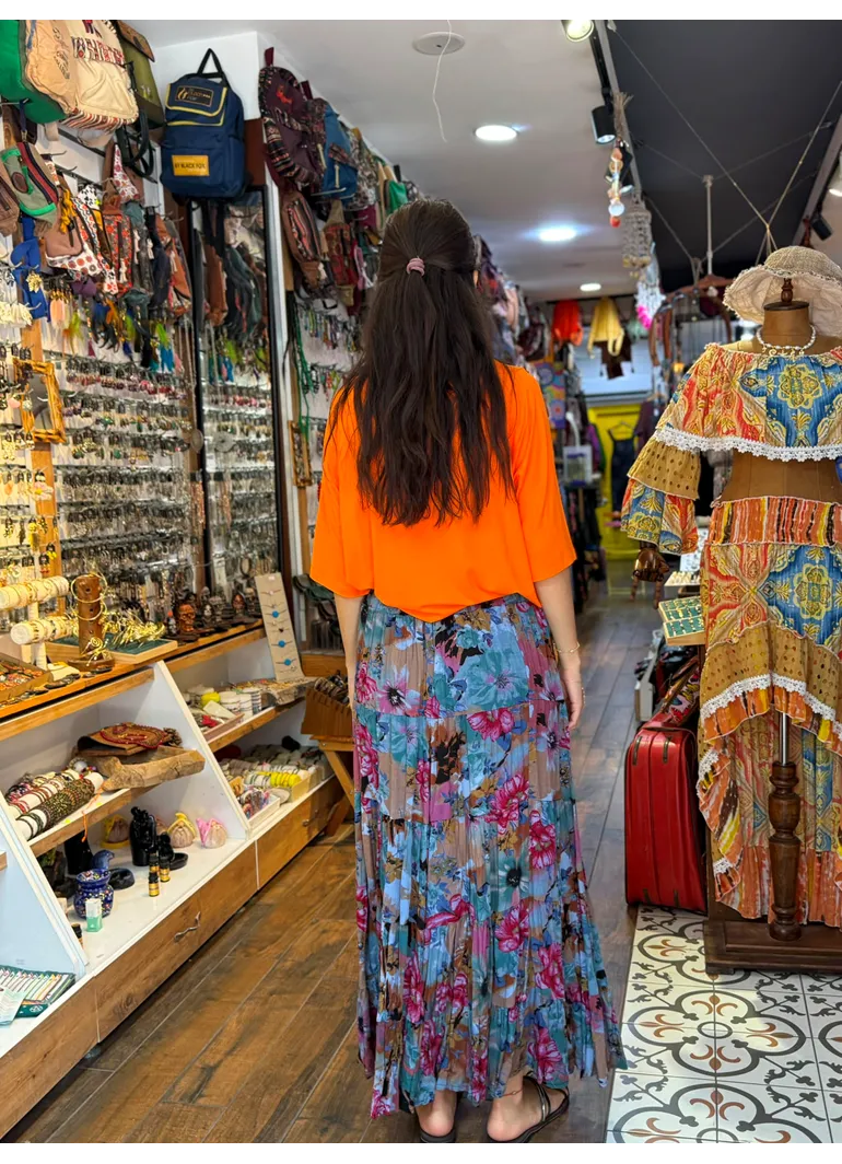 Patchwork Beli Lastikli Etek
