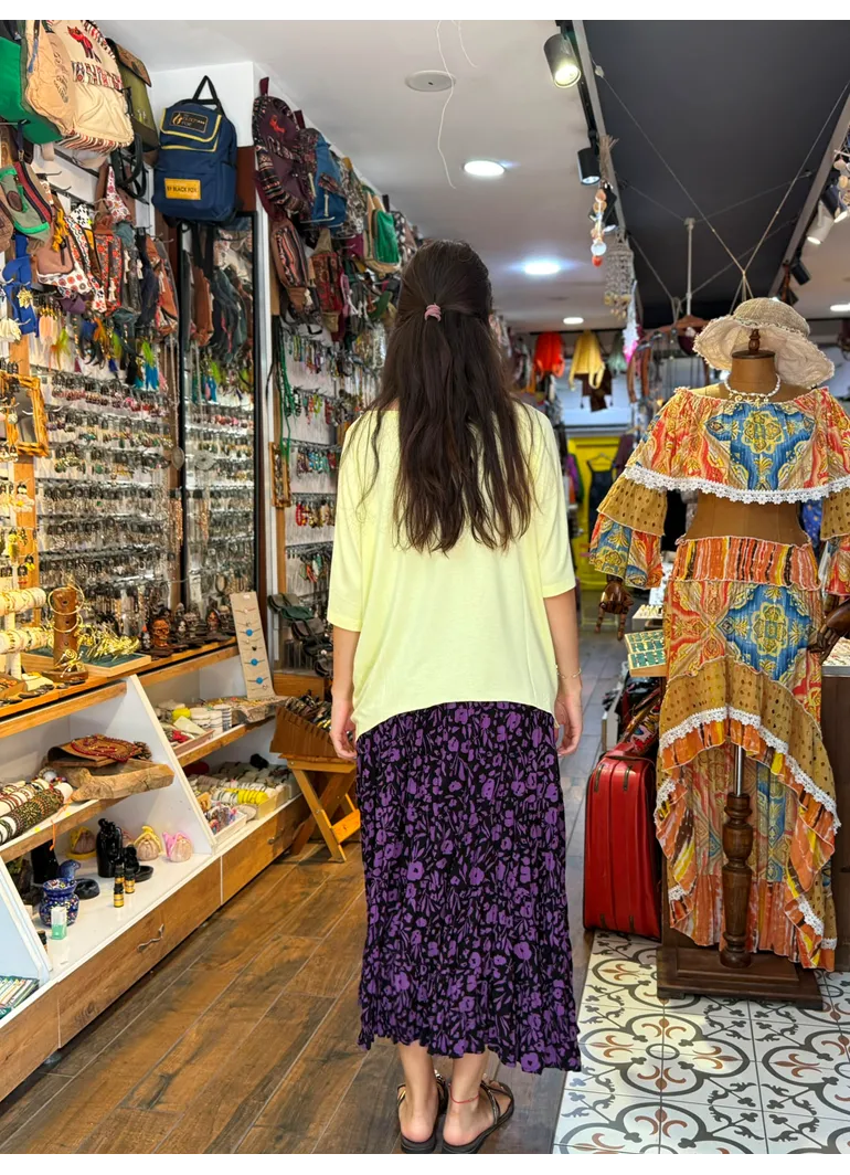 Patchwork Beli Lastikli Etek