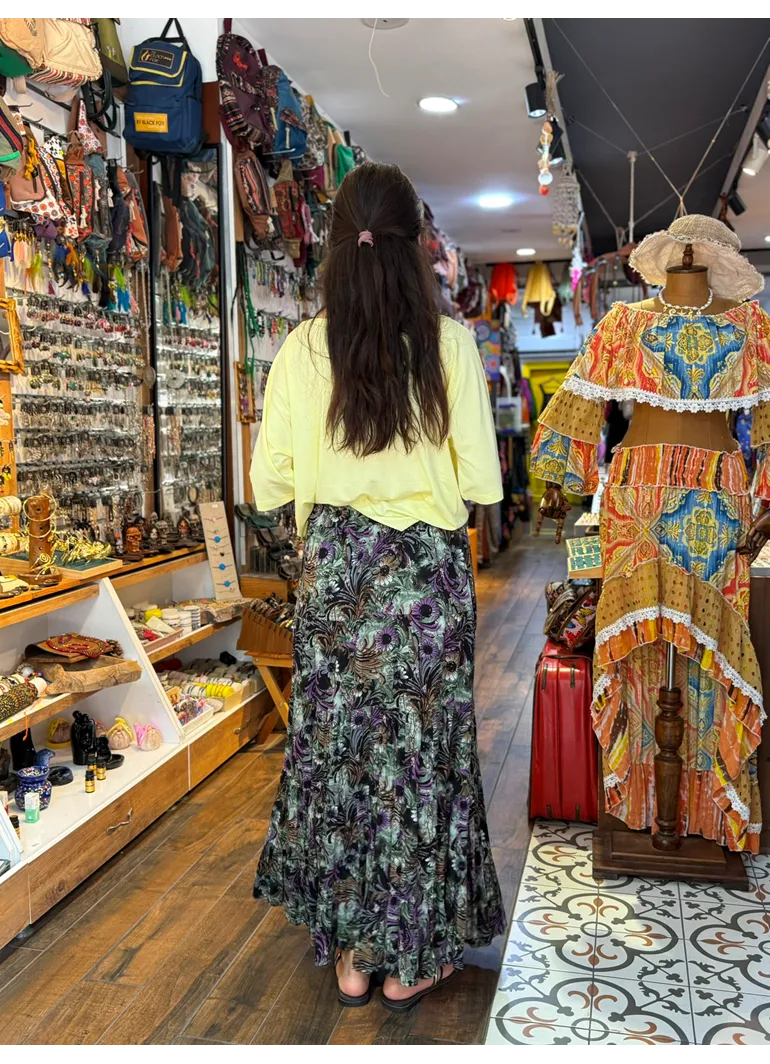 Patchwork Beli Lastikli Etek