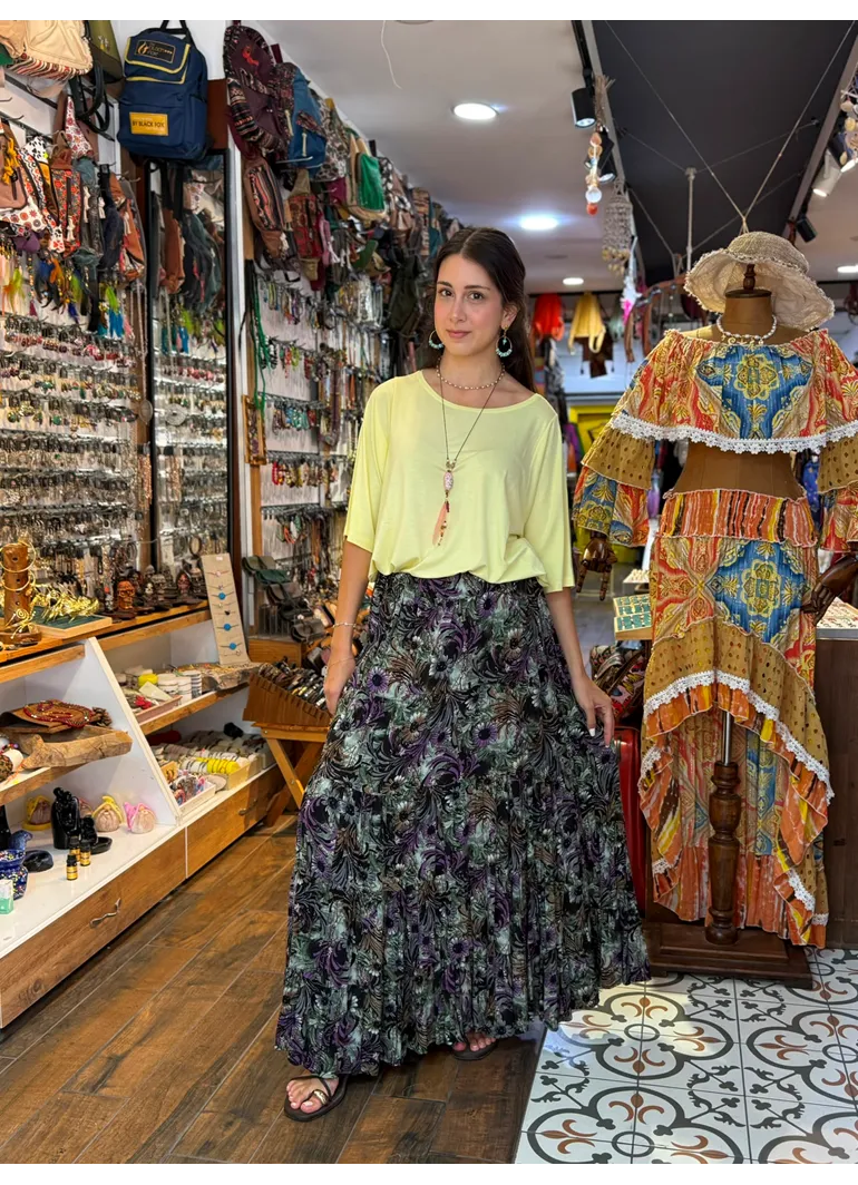 Patchwork Beli Lastikli Etek