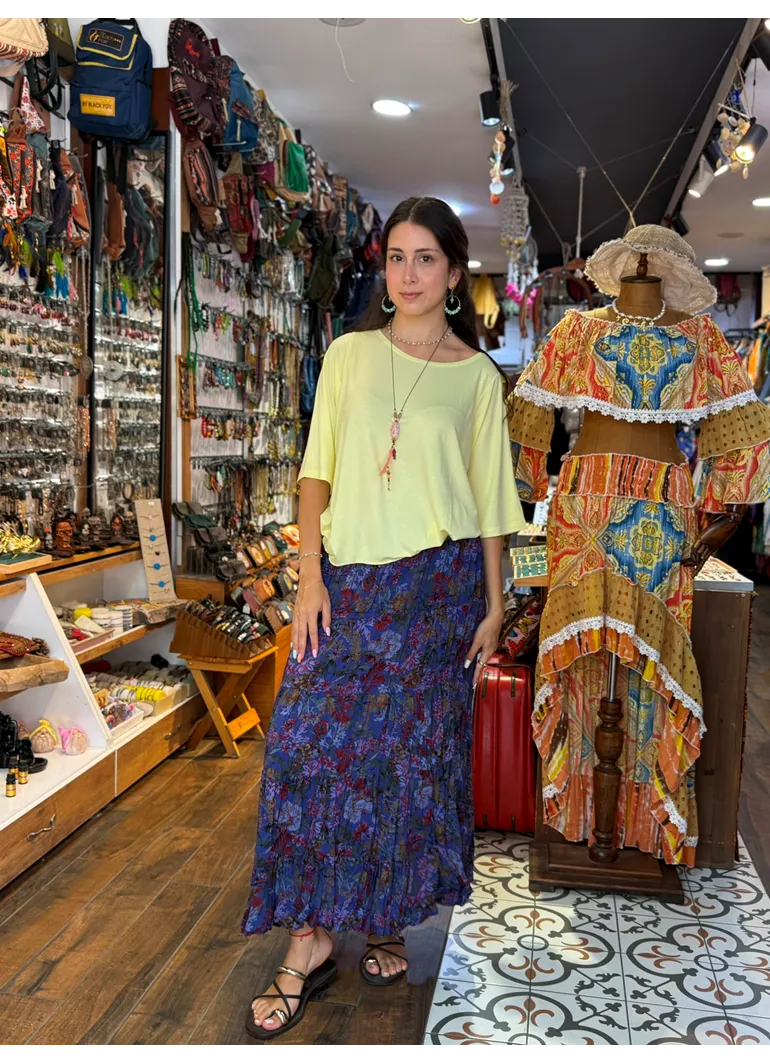 Patchwork Beli Lastikli Etek