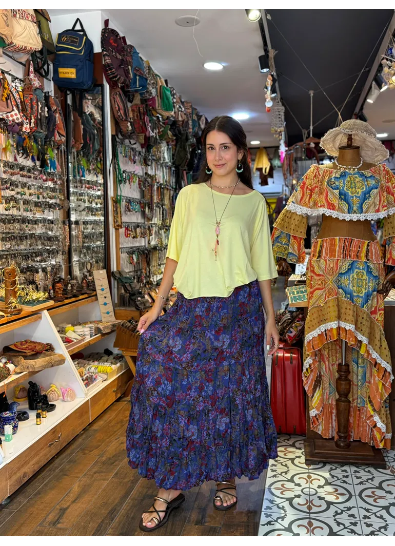 Patchwork Beli Lastikli Etek