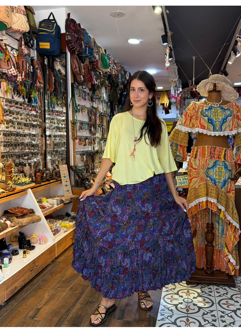 Patchwork Beli Lastikli Etek