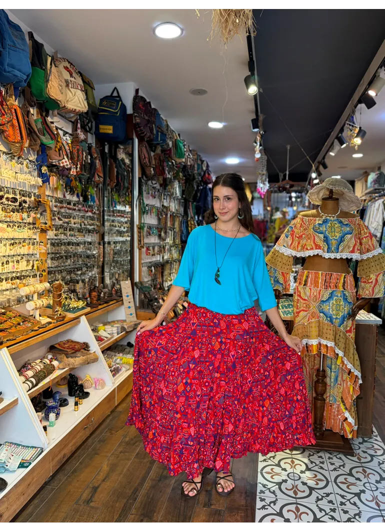 Patchwork Beli Lastikli Etek