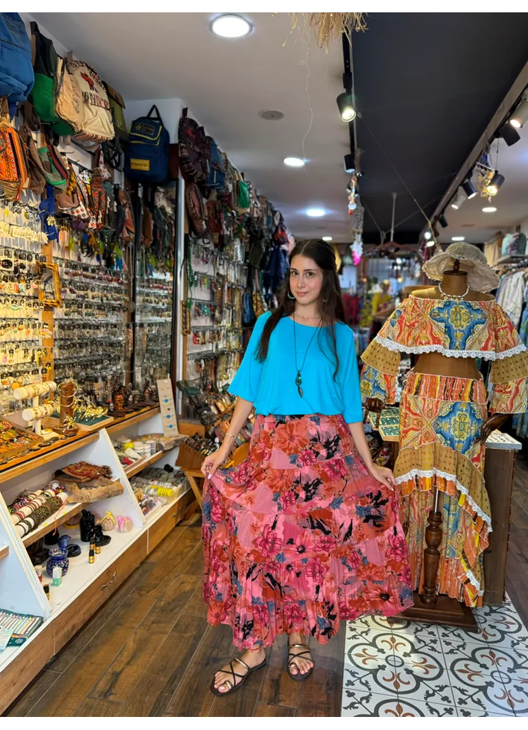 Patchwork Beli Lastikli Etek