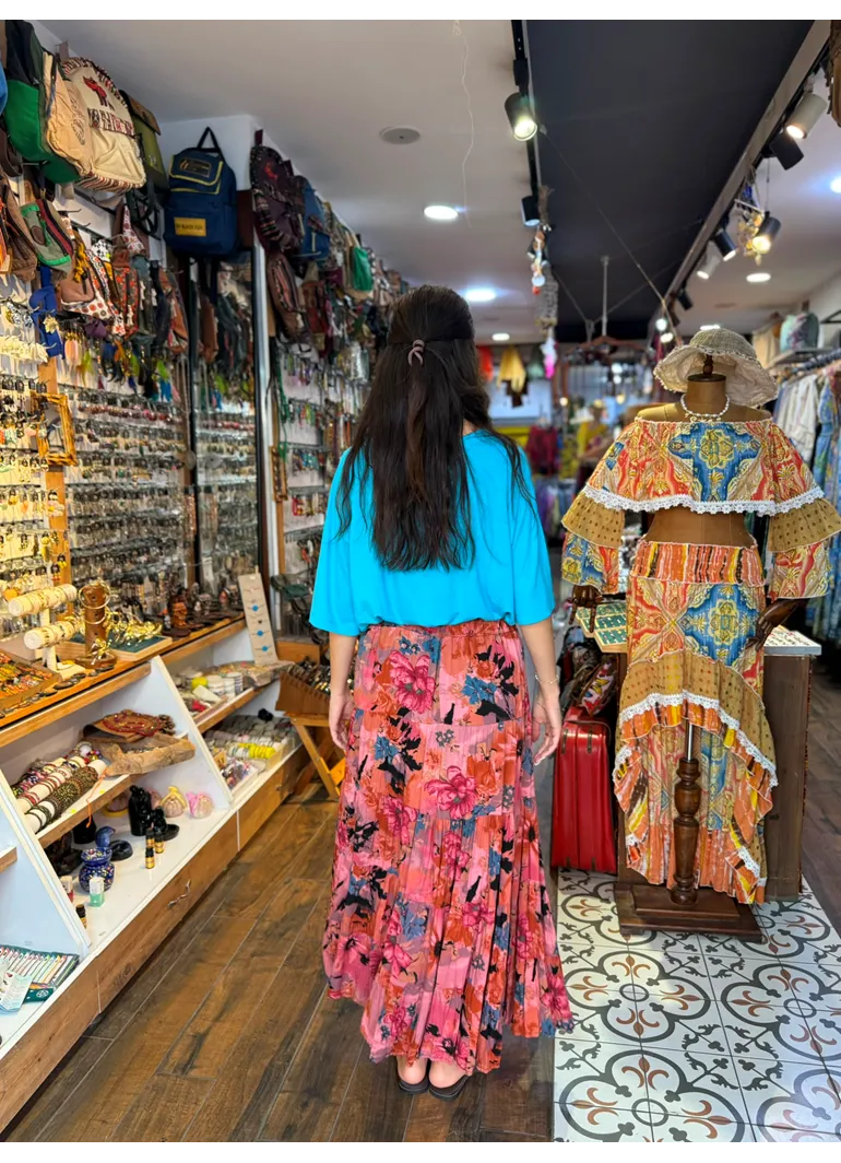 Patchwork Beli Lastikli Etek