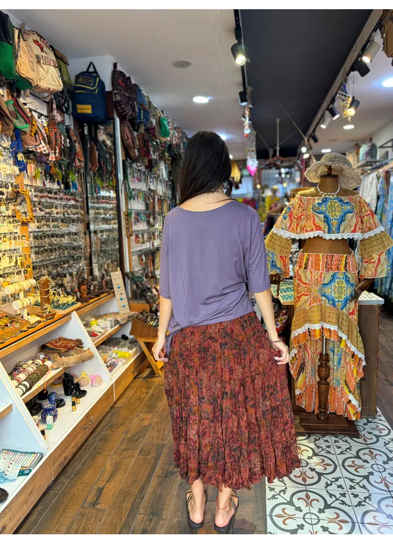 Patchwork Beli Lastikli Etek