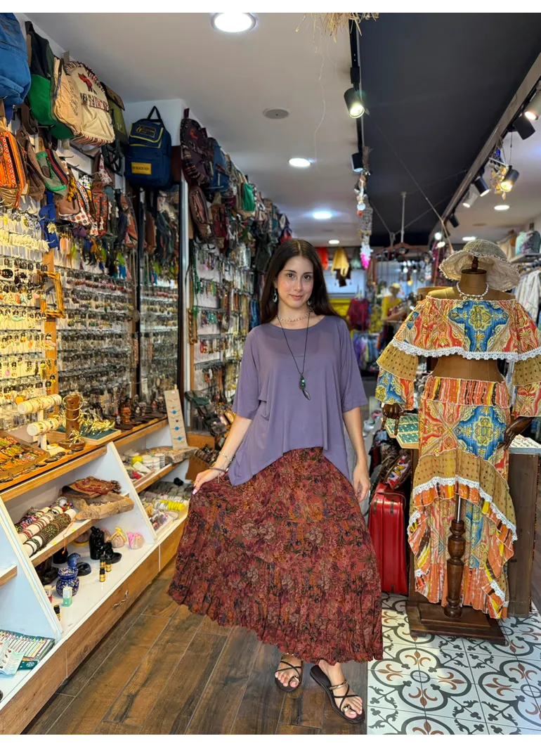 Patchwork Beli Lastikli Etek