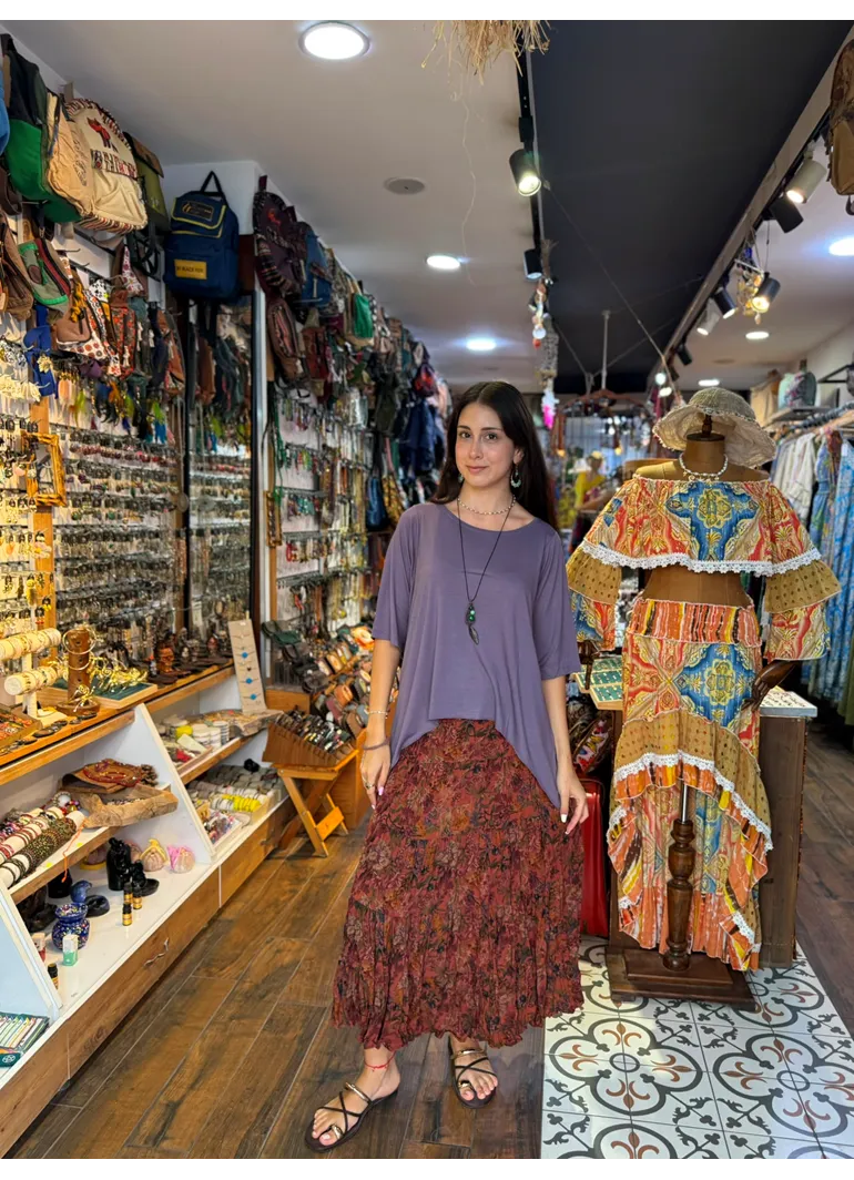 Patchwork Beli Lastikli Etek