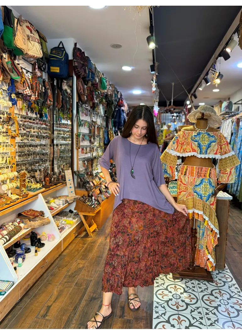 Patchwork Beli Lastikli Etek
