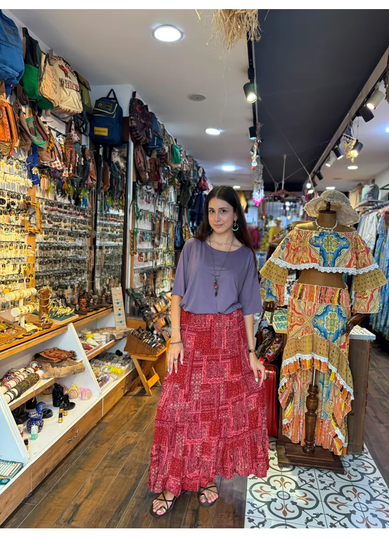 Patchwork Beli Lastikli Etek
