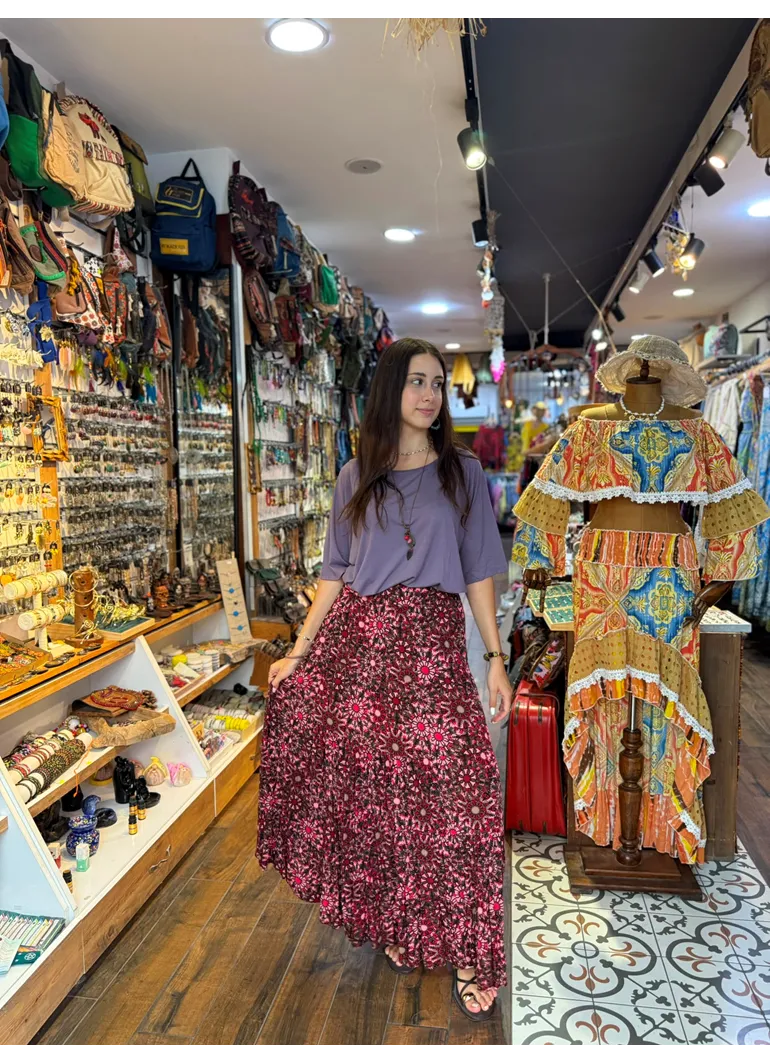 Patchwork Beli Lastikli Etek
