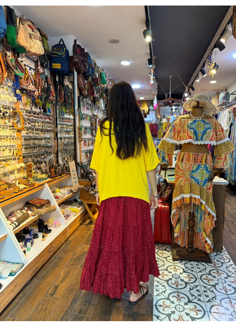 Patchwork Beli Lastikli Etek