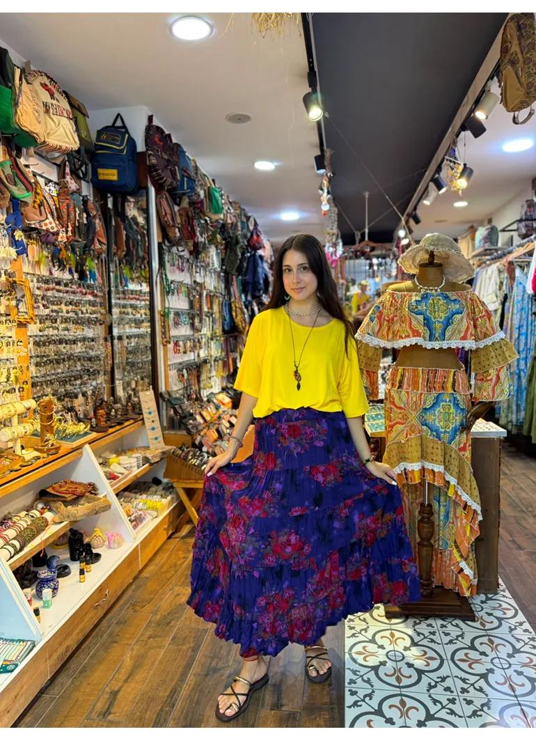 Patchwork Beli Lastikli Etek