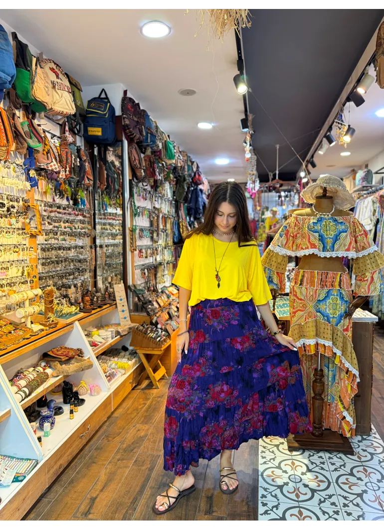 Patchwork Beli Lastikli Etek