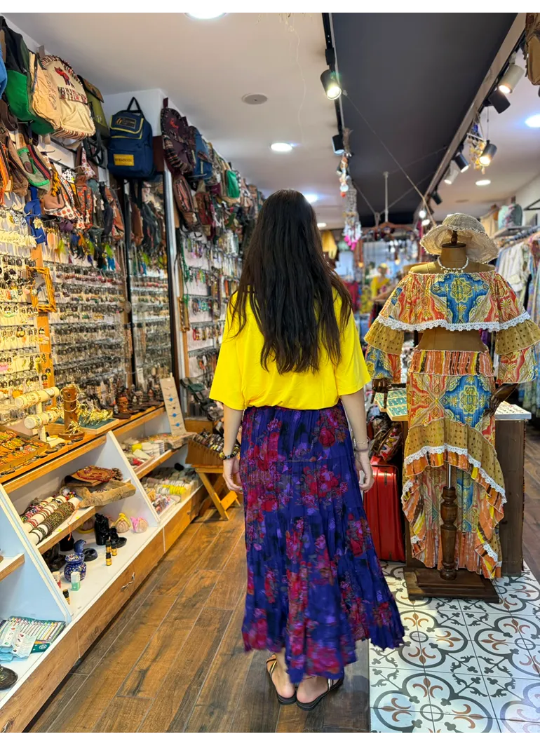 Patchwork Beli Lastikli Etek