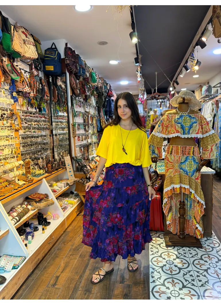 Patchwork Beli Lastikli Etek