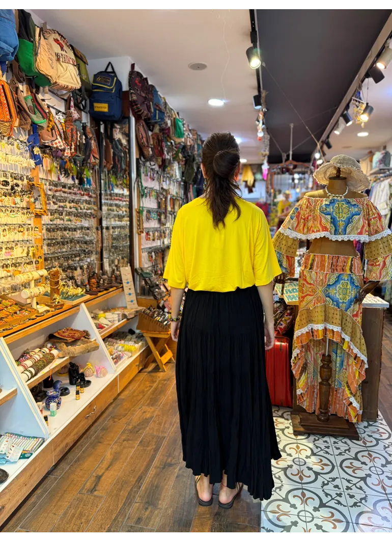 Patchwork Beli Lastikli Etek