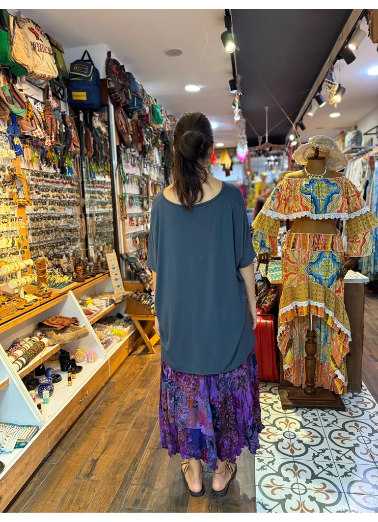 Patchwork Beli Lastikli Etek