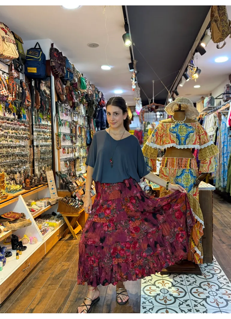 Patchwork Beli Lastikli Etek