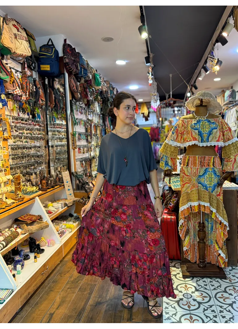 Patchwork Beli Lastikli Etek