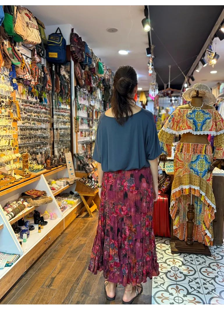 Patchwork Beli Lastikli Etek