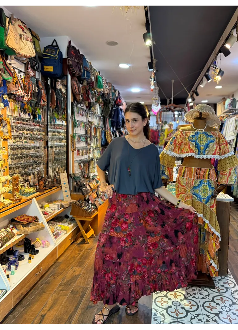 Patchwork Beli Lastikli Etek