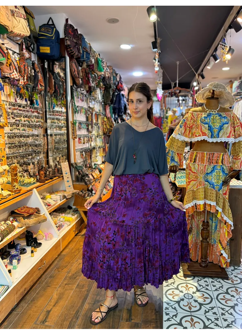 Patchwork Beli Lastikli Etek