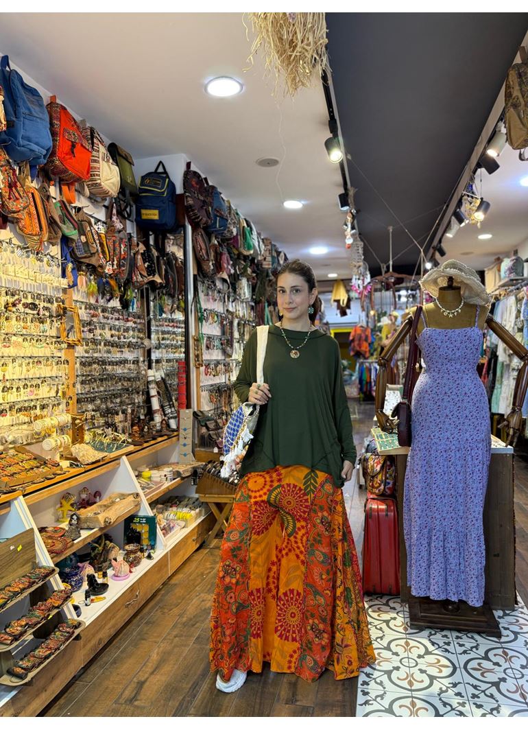 Nepal Tasarım Pantolon Turuncu