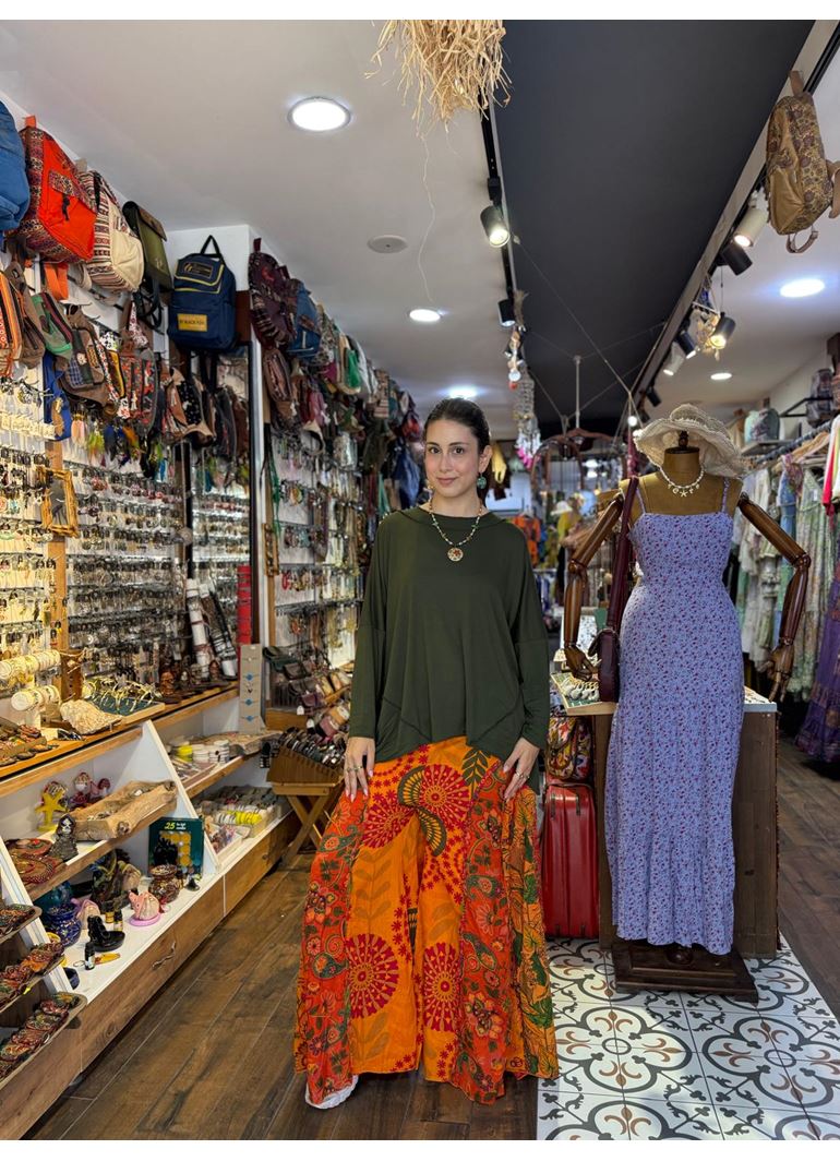 Nepal Tasarım Pantolon Turuncu