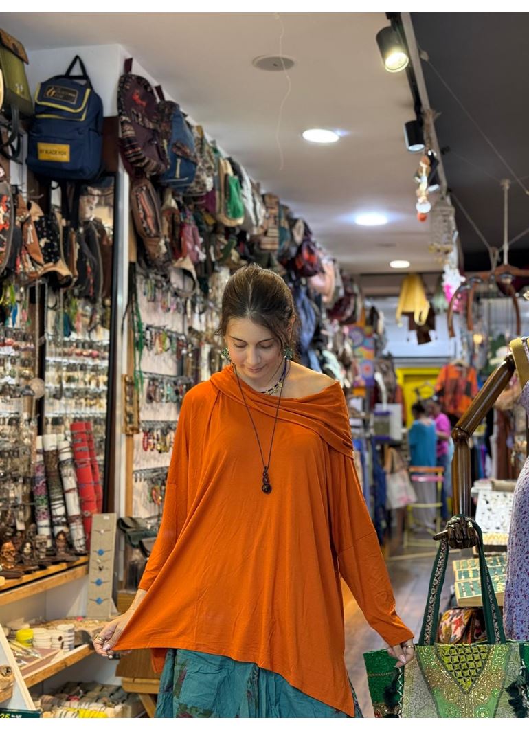 Tasarım Bluz Turuncu