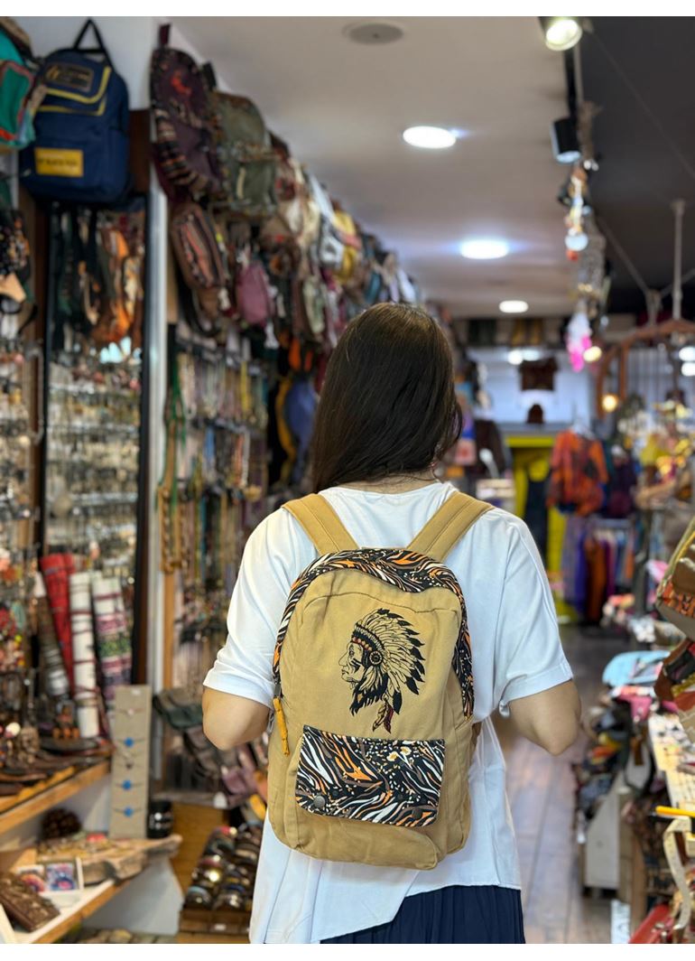 DOKUMA PAMUK SIRT ÇANTASI