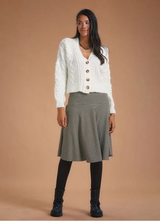 Bohem Tarz Krem Kloş Etek