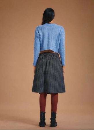 Bohem Tarz Gri Kloş Etek