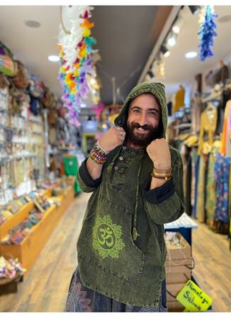 Kapüşonlu Önü Cepli Yeşil Uzun kol Sweat Unisex