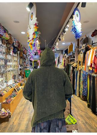 Kapüşonlu Önü Cepli Yeşil Uzun kol Sweat Unisex