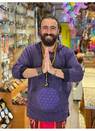 Kapüşonlu Önü Cepli Mor Uzun kol Sweat Unisex