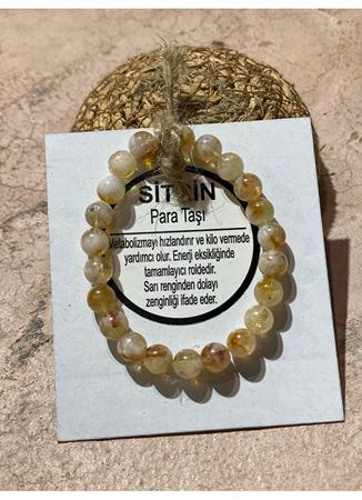 SİTRİN (PARA TAŞI) DOĞAL TAŞ BİLEKLİK 