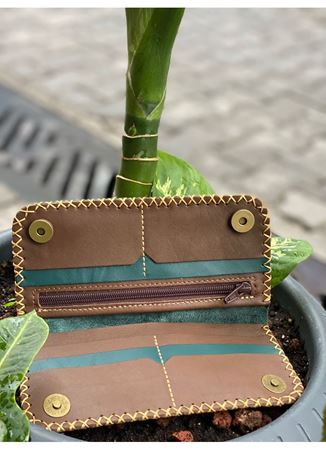 ÖZEL TASARIM DERİ EL İŞİ CÜZDAN