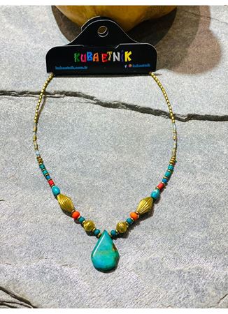 EL İŞİ DOĞAL TAŞ KOLYE