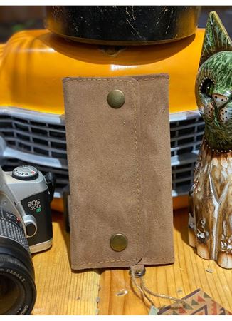 Süet El Yapımı Çıtçıtlı Tütün Kesesi Cüzdan Tütün Çantası Tütünlük 