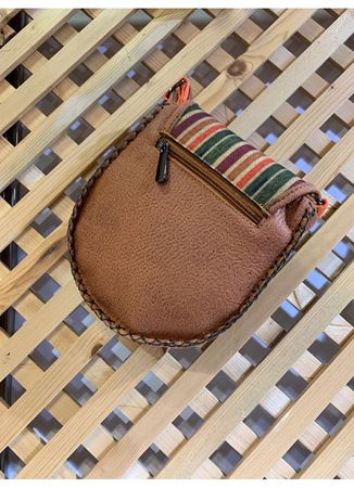 ÖZEL TASARIM  KUŞ FİGÜRLÜ DERİ ÇANTA