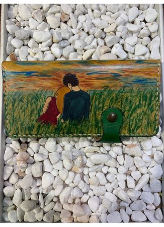 Özel Tasarım Deri Aşk Temalı Cüzdan