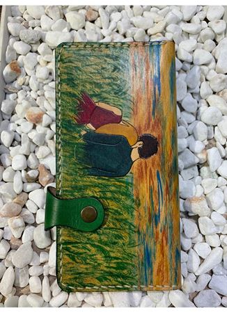 Özel Tasarım Deri Aşk Temalı Cüzdan