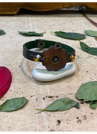 Tasarım Çiçekli El İşi Bileklik