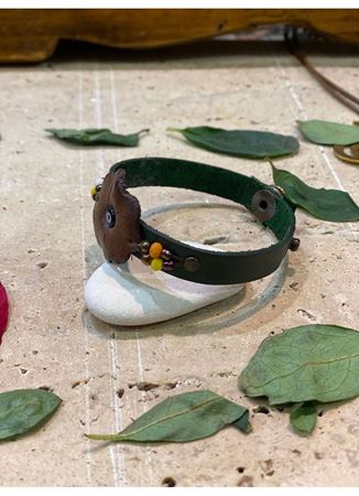 Tasarım Çiçekli El İşi Bileklik