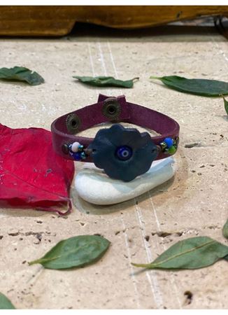 Tasarım Çiçekli El İşi Bileklik