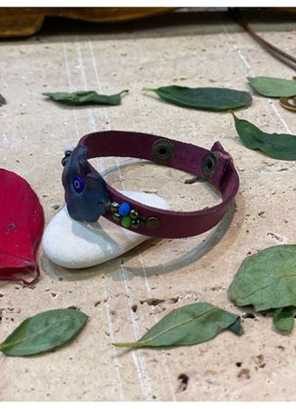 Tasarım Çiçekli El İşi Bileklik