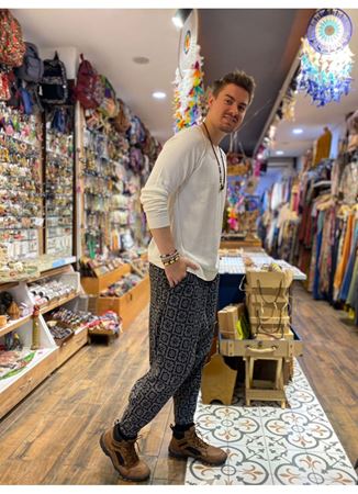 Desenli Dar Paça Şalvar